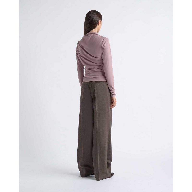 Cue Crepe Mesh Gathered Top image number 1